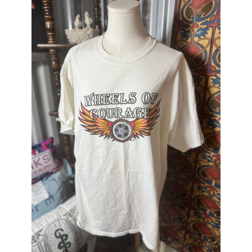 Wheels of Courage Car‎ Show Graphic T-Shirt Hot Rod Van Tee